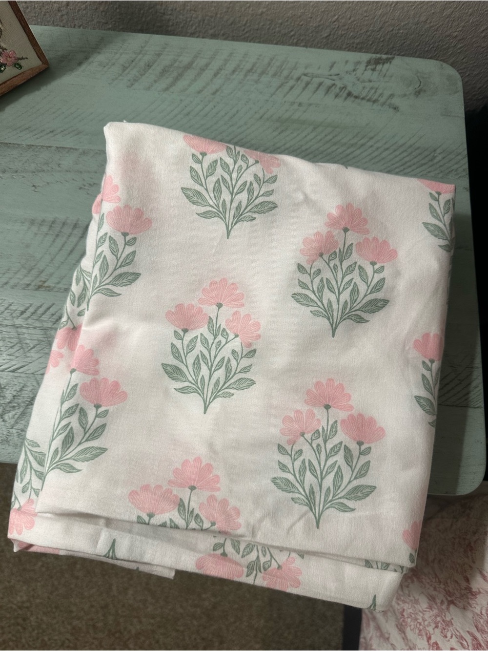KING Pink Floral %100 Cotton pillow case - Soft Botanical Print